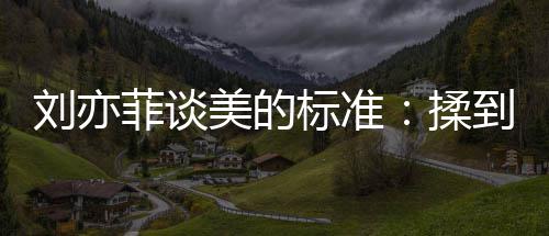 标准表达到内的时刘亦美的美心情绪想候最揉菲谈